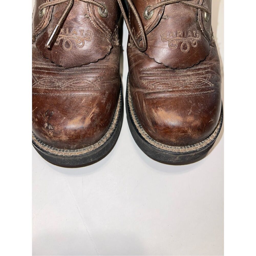 Ariat Brown Leather Ankle Boots - Picture 5 of 10